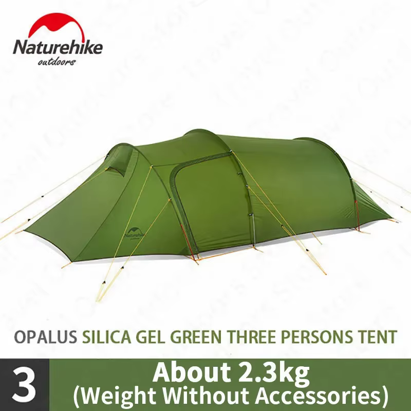 Naturehike Opalus Tunnel tente de Camping ultralégère 3 personnes voyage familial randonnée en plein