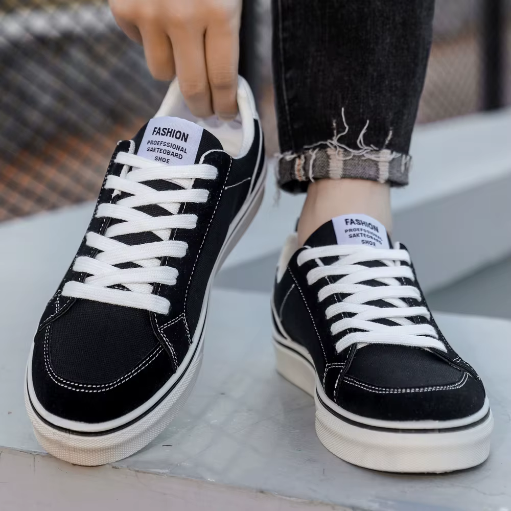 Nouvelles Chaussures en Toile pour Hommes 2026 – Baskets Décontractées Polyvalentes à Semelle Épaiss