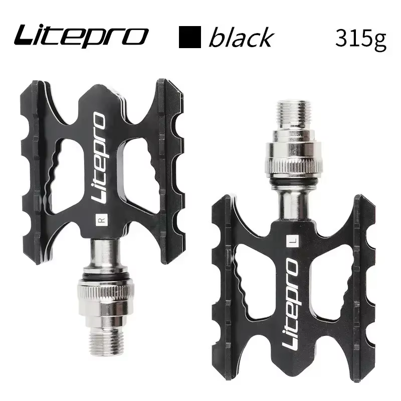 Litepro pédale de vélo ultralégère à dégagement rapide en alliage d'aluminium vélo pliant repose-pie