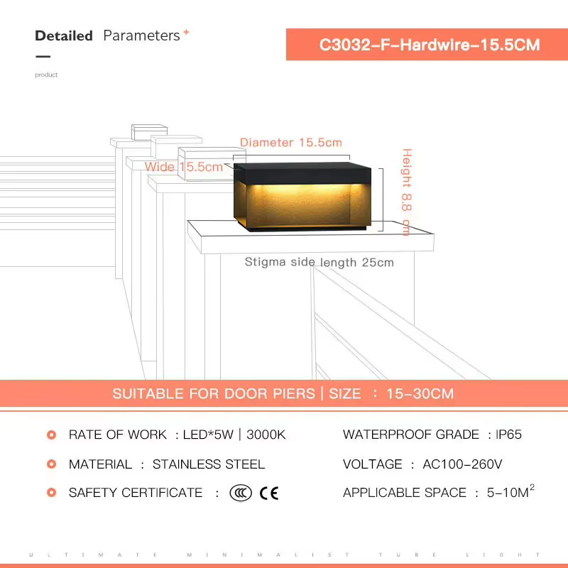 LED pilier phares extérieur étanche cour lumières Villa mur pilier lumières porte pilier lumière pay