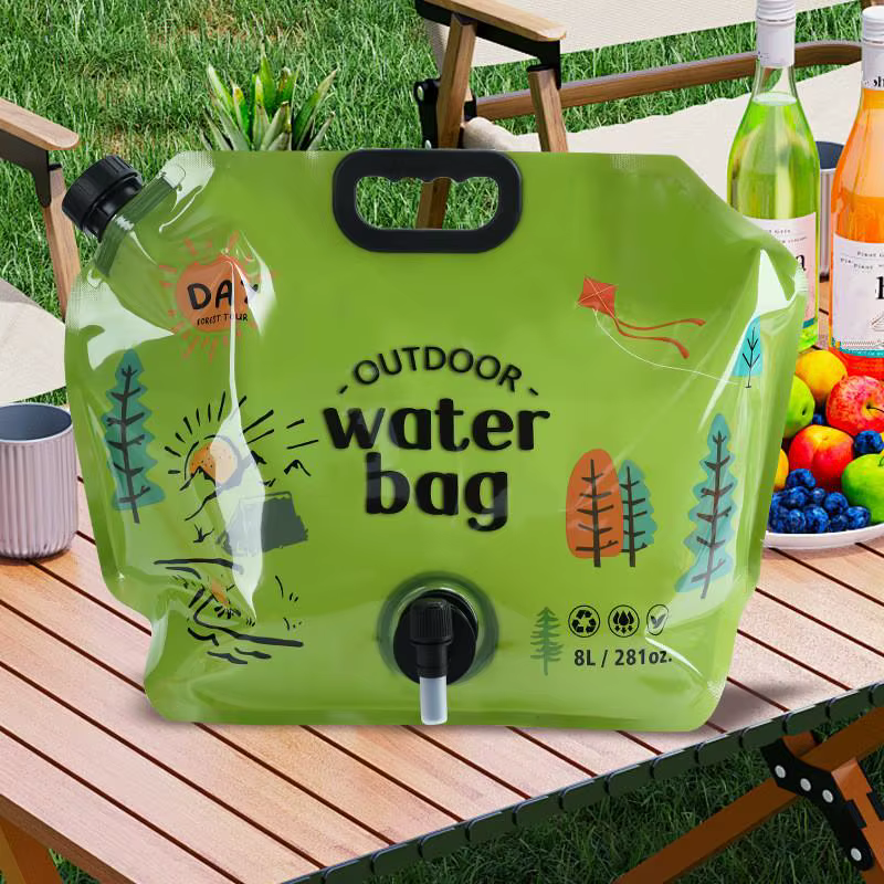 Sac de bière de Camping Portable 8L, seau d'eau potable pliable, récipient d'eau de grande capacité,