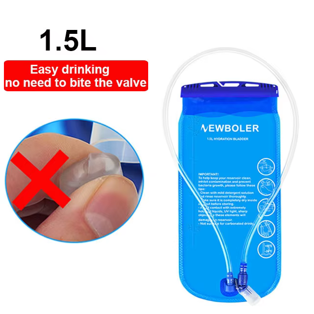 NEWBOLER – sac de rangement pour réservoir d'eau, sac d'hydratation sans BPA, 1,5 l, 2l, 3l, gilet d