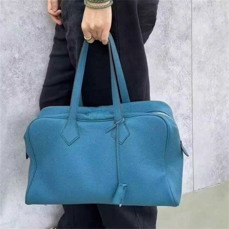 Sac fourre-tout Boston bleu tendance, multifonctionnel, grande capacité, sac bowling à porter sous l