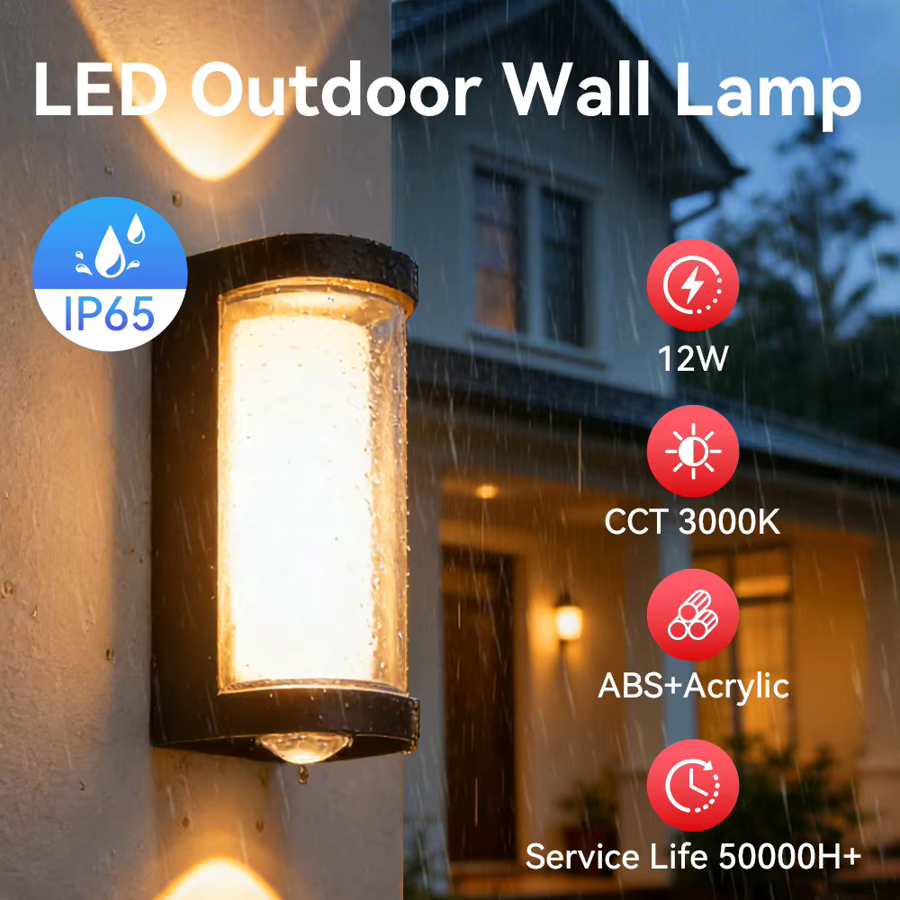 LED applique murale extérieure IP65 étanche porche lumière 25W économie d'énergie lumière intérieure