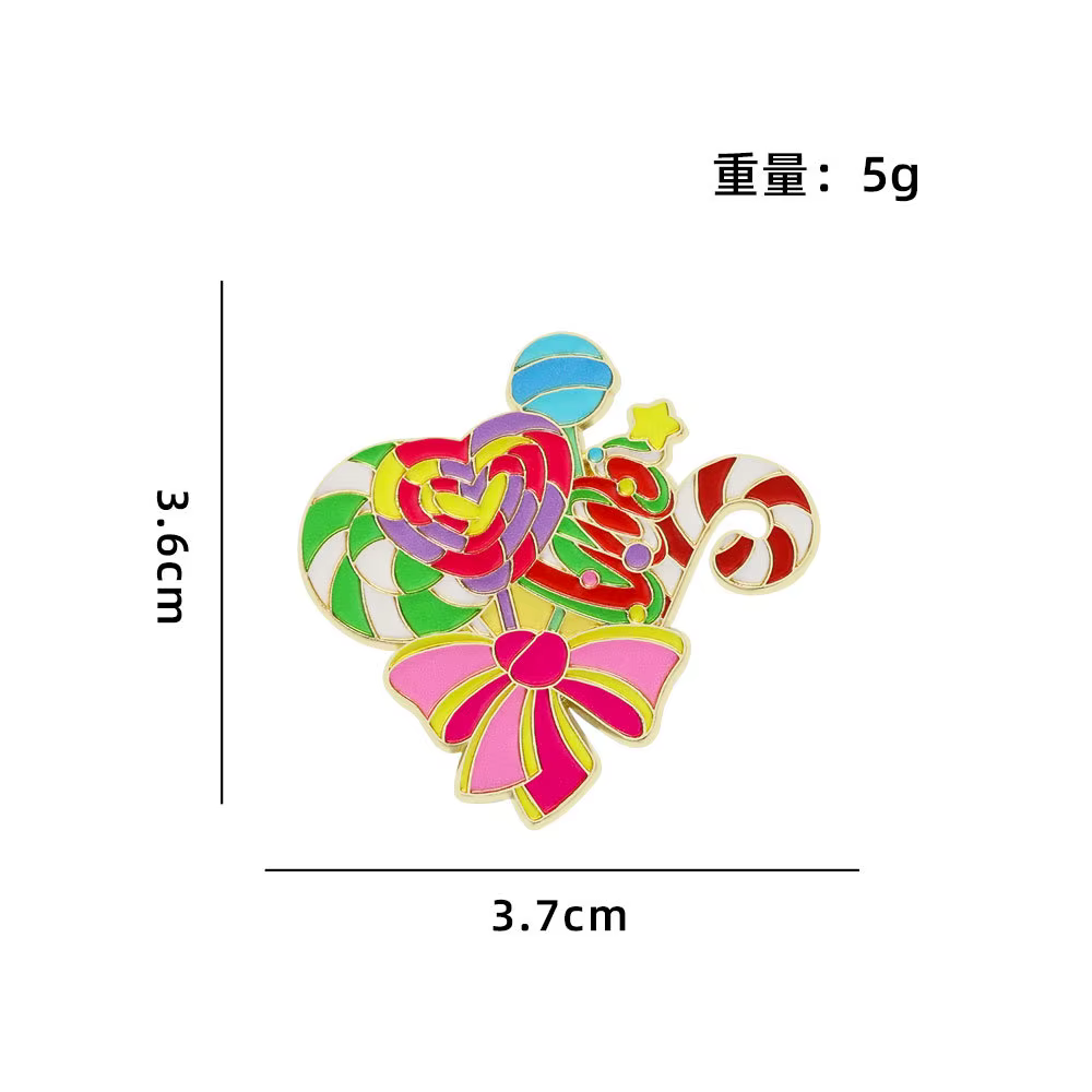 Accessoires de noël, broche à bonbons, épingle à revers, dessin animé, bibelot mignon, sacs à vêteme