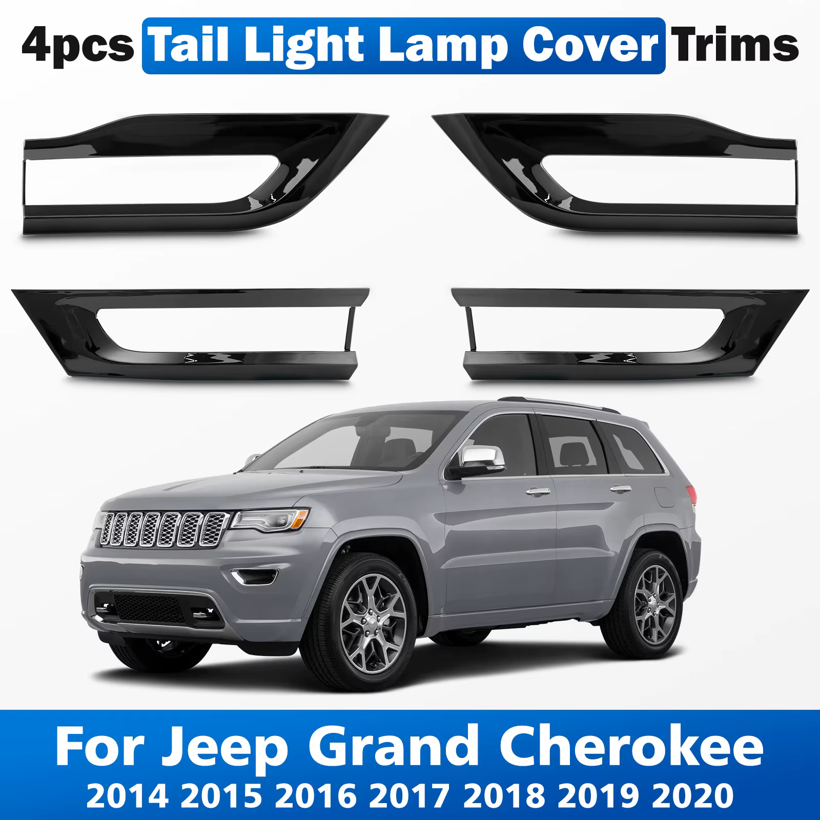 Couvercle de feu arrière de voiture, kit de lunette, accessoires automobiles pour Jeep Grand Cheroke
