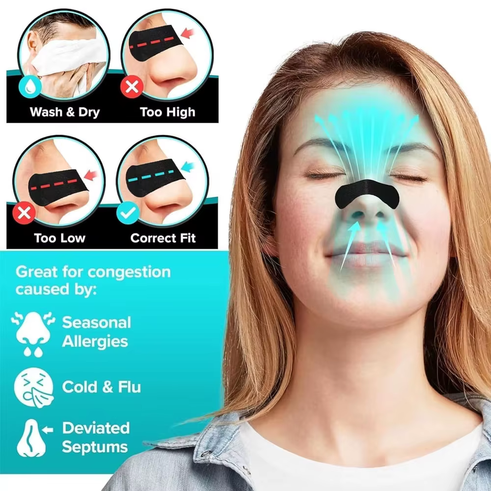1 sachet = 30 bandes nasales anti-ronflement pour la correction respiratoire, expansion physique, pa