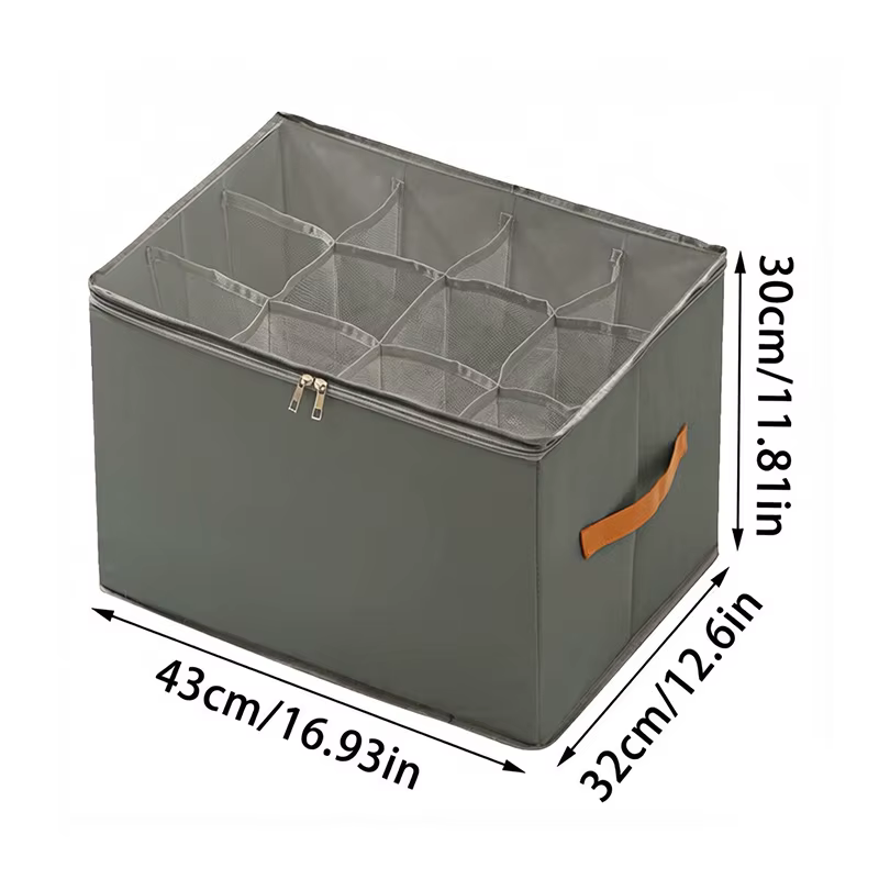 Boîte de rangement pour chaussures, 12 compartiments, organisateur de rangement pliable pour chaussu