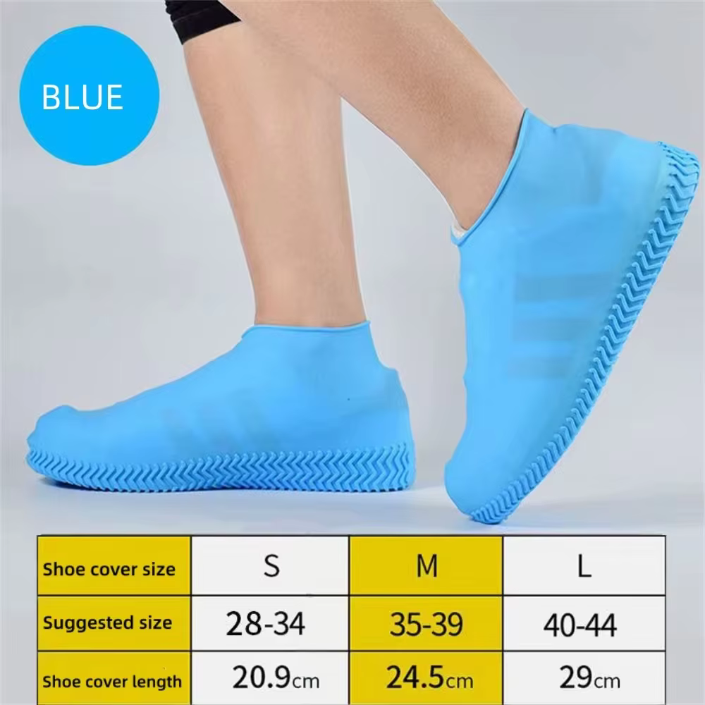 Surchaussures de pluie en caoutchouc pour usage extérieur, couvre-chaussures imperméables en silicon