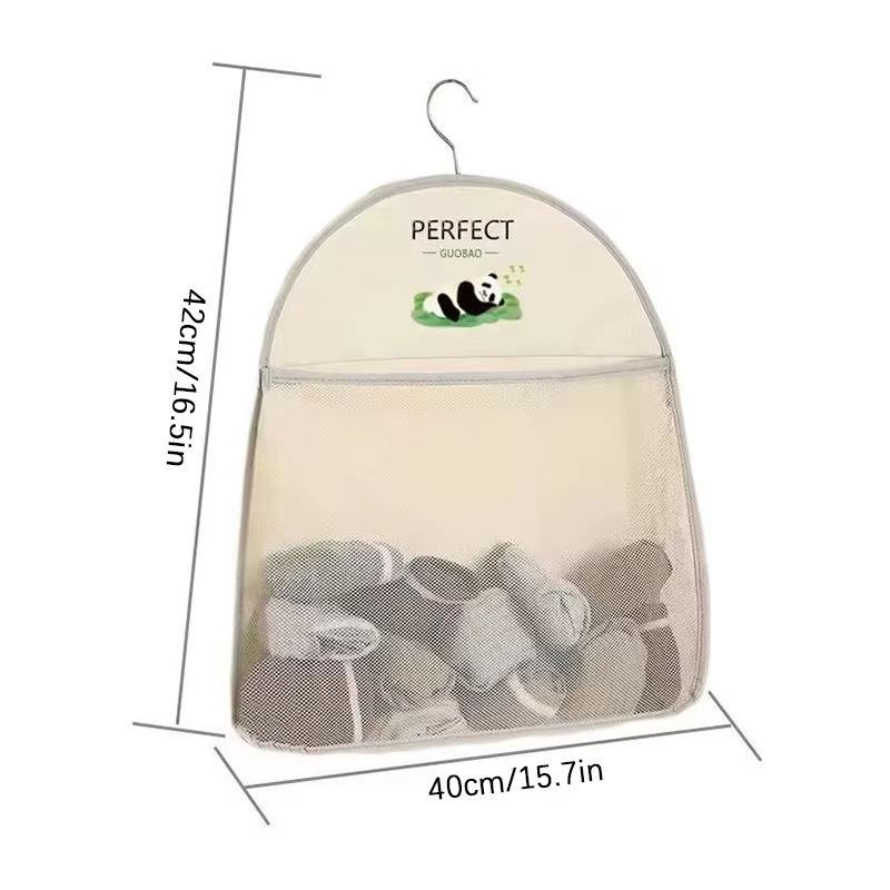 Sac en filet de rangement pour chaussettes et sous-vêtements peu encombrant, idéal pour suspendre au