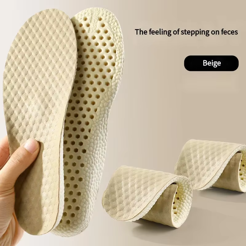 1 paire de semelles intérieures en latex pour chaussures de sport et de loisirs, semelles en cuir po