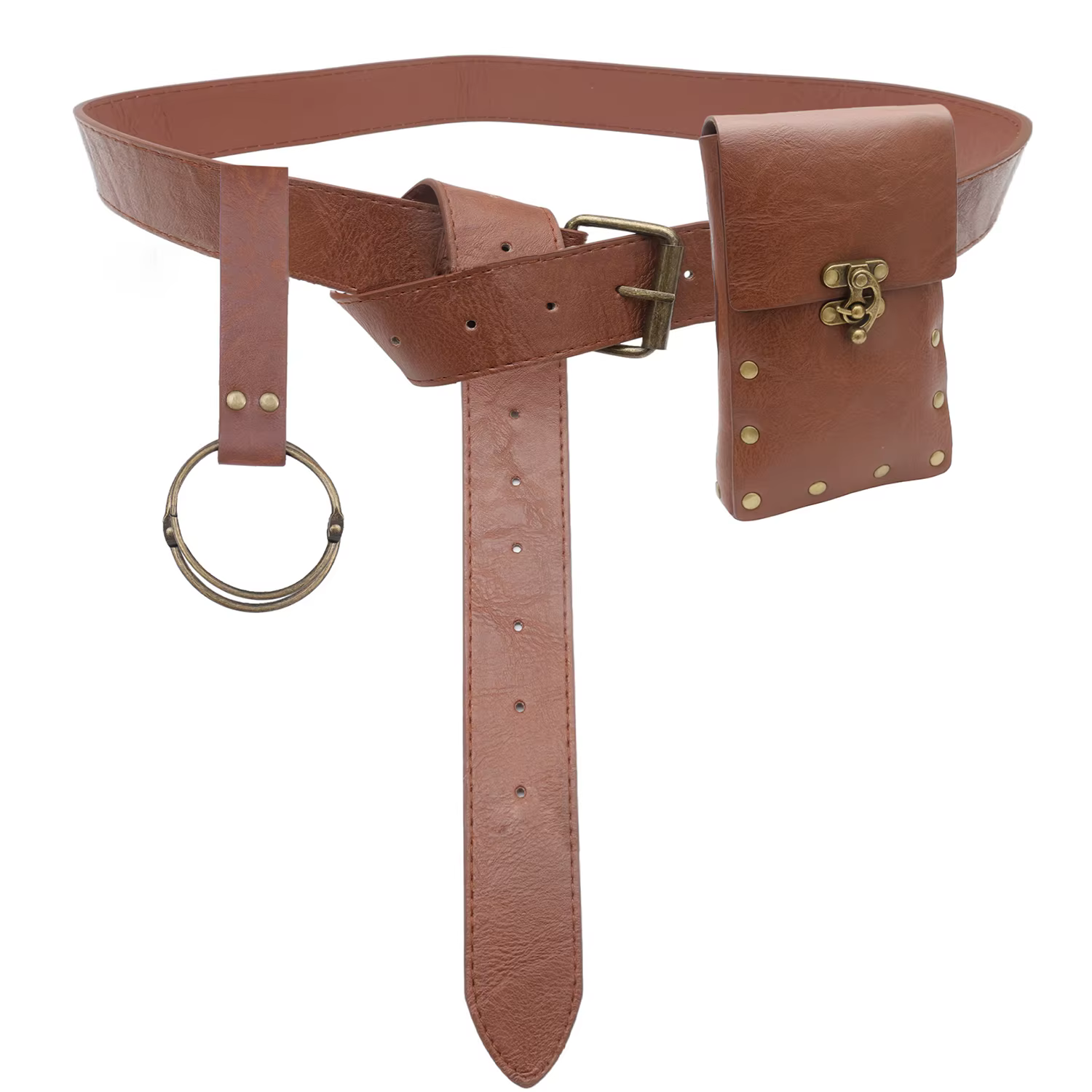 Sac à main en cuir pour hommes et femmes, sacs de taille, portefeuille en poudre, ceinture, punk, vi
