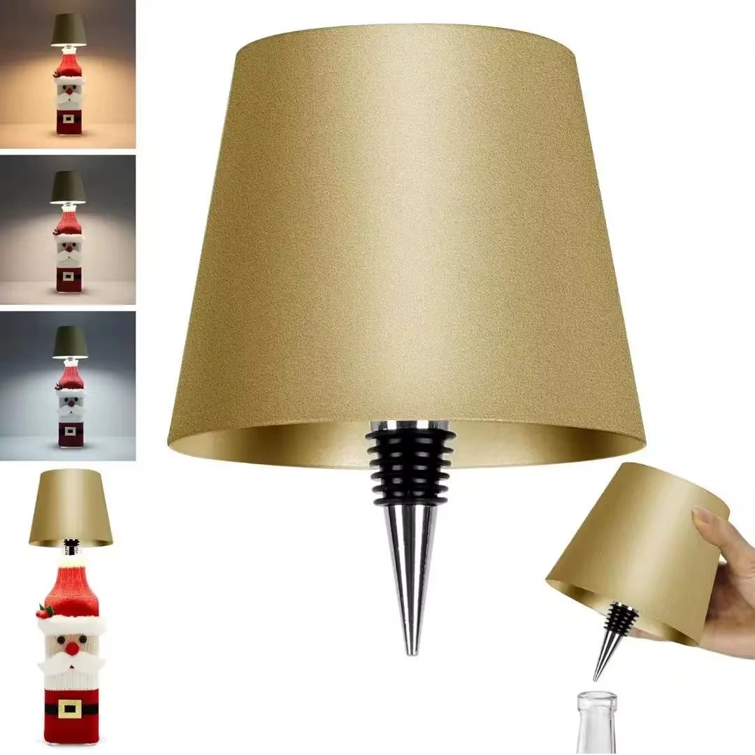 Lampe à bouteille sans fil, commande tactile 3 couleurs avec gradation continue, ajustement parfait 