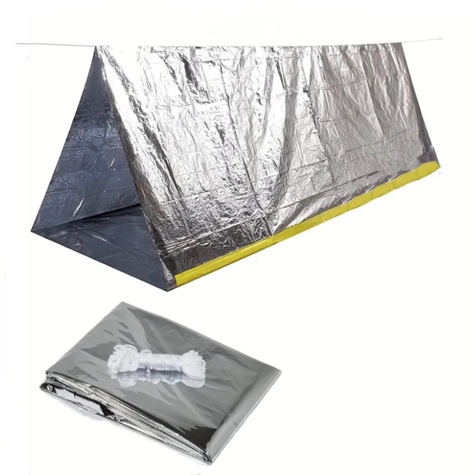 Tente de Camping en plein air pour 2 personnes, imperméable, sauvetage, évasion d'urgence, Kit de te
