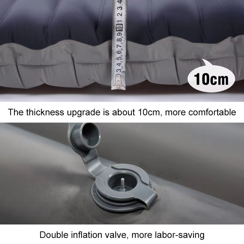PACOONE – matelas de couchage épais de 10Cm, ultraléger, auto-gonflant, lit d'épissure, tapis de piq