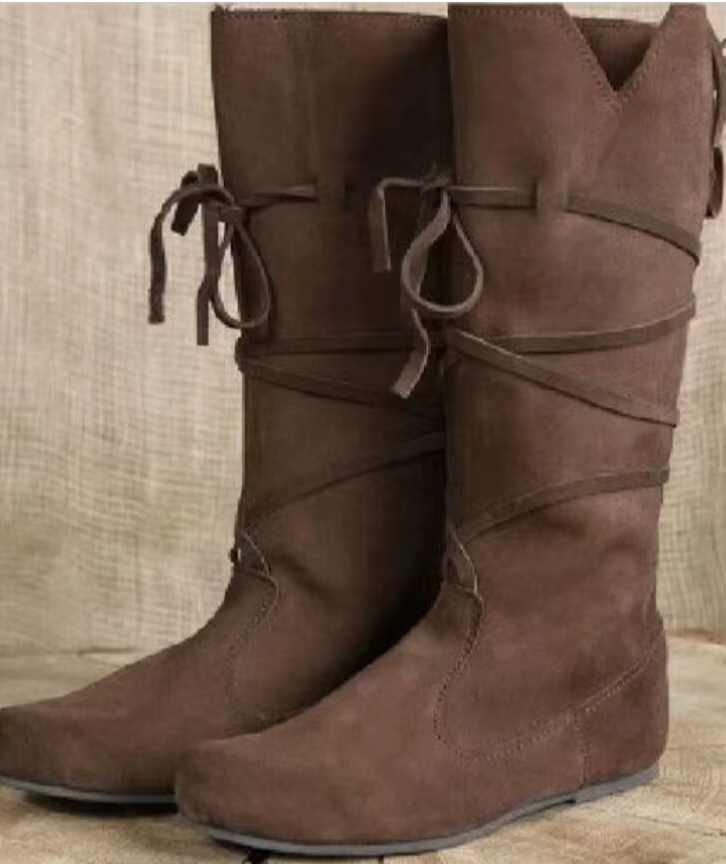 Bottes Médiévales Rétro Nordiques en Cuir PU pour Hommes et Femmes, Bottes de Chevalier pour Cosplay