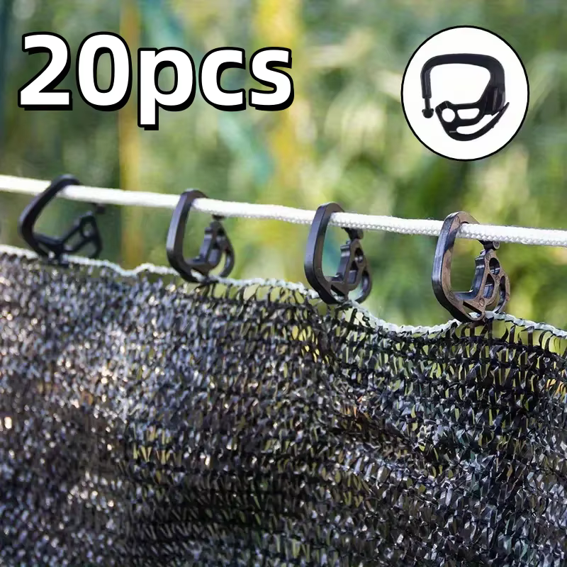 30 pinces pour tissu d'ombrage, crochets robustes pour filet d'ombrage, jardin, serre et utilisation