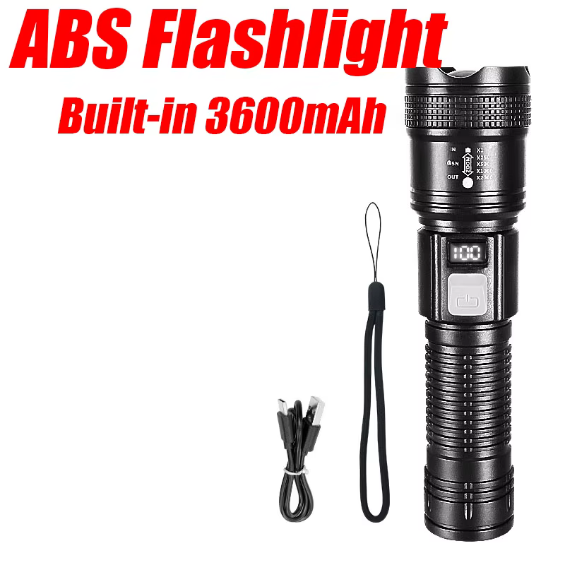 200000000LM lampe de poche LED la plus puissante 1500W lampes de poche rechargeables Zoomable torche