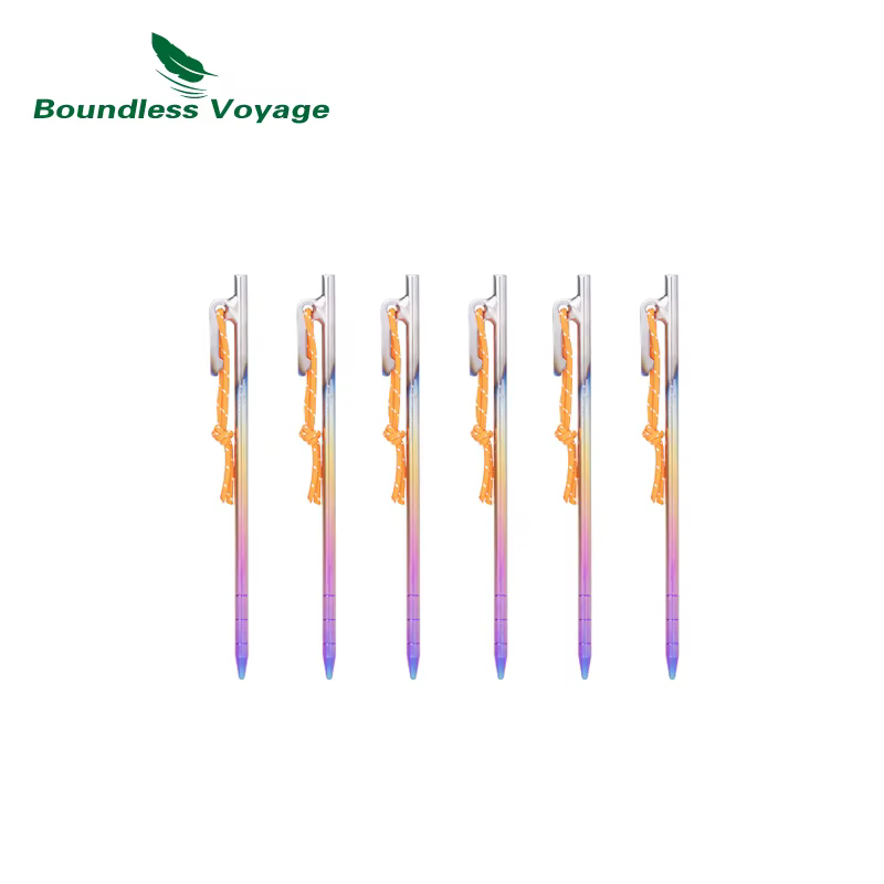 Boundless Voyage-Piquets de tente en titane, piquets de sol durs, goupilles de tente de camping N64.