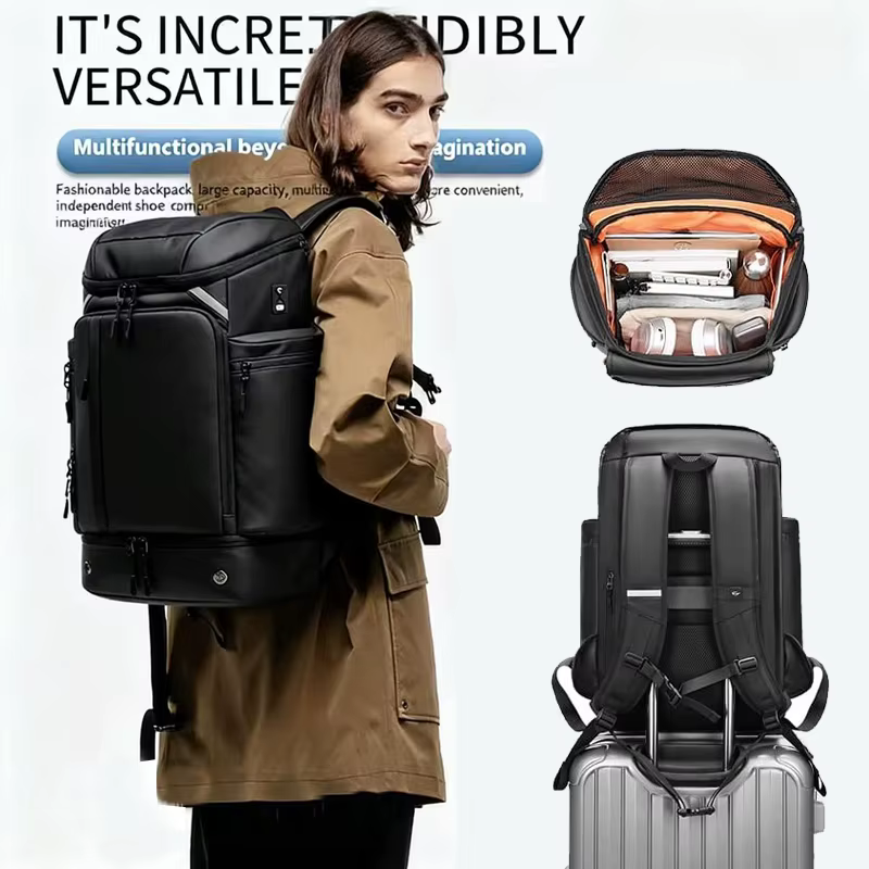 Sac à dos de voyage de grande capacité pour hommes, sac à dos de trekking de randonnée étanche 50L a