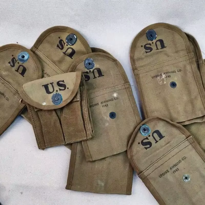 10PCS GENUINE ORIGINAL WW2 US M1 M2 CARBINE Magazine Pouch Bag Cover MILITARY SURPLUS