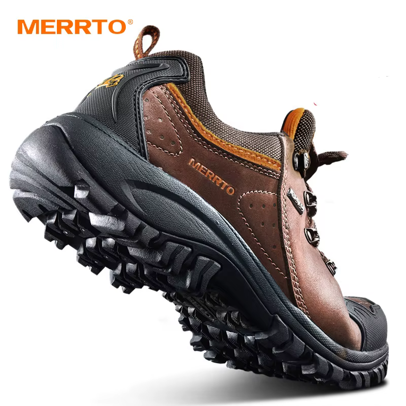 MERRTO-Chaussures d'extérieur en cuir de vachette pour hommes et femmes, chaussures de randonnée, tr