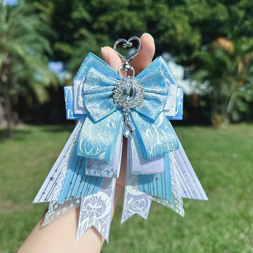 Itabag – accessoires de décoration, pendentif de sac à nœud en ruban Double couche, bijoux Lolita fa