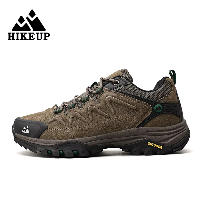 HIKEUP cuir hommes chaussures de randonnée en plein air touristique Trekking baskets escalade sentie