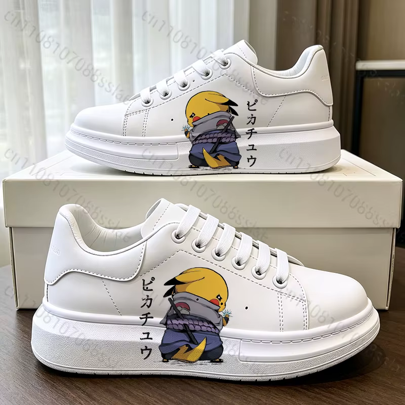 Chaussures de sport décontractées à motif de dessin animé Pikachu pour adultes, hommes, femmes, adol
