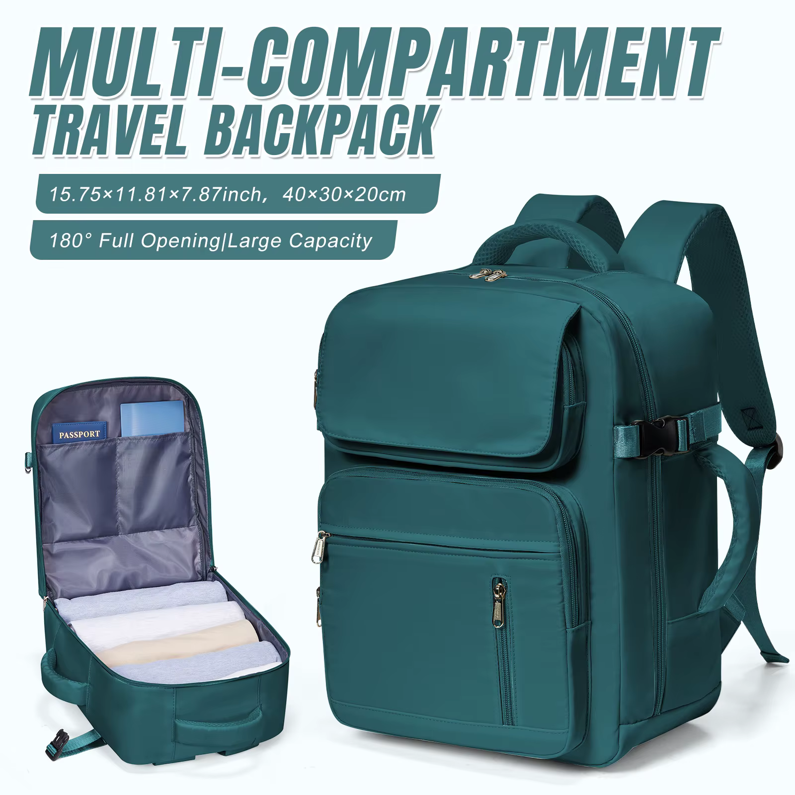 Sac à dos de voyage 40x30x20, sac à dos de cabine pour Ryanair, bagage à main, sac de voyage pour fe