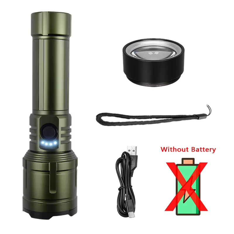 Lampe de poche Ultra puissante, allumage concentré, lampe tactique militaire étanche, torche d'avent