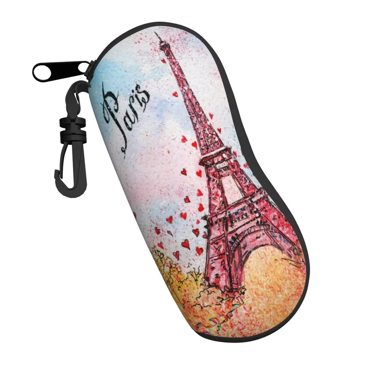 Étui à lunettes souple portable, sac à lunettes vintage, Paris, France, tour Eiffel, boîte à lunette