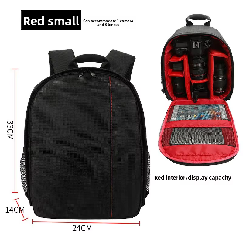 Le sac pour appareil photo est simple, léger et adapté aux sacs à dos d'extérieur à double épaule po