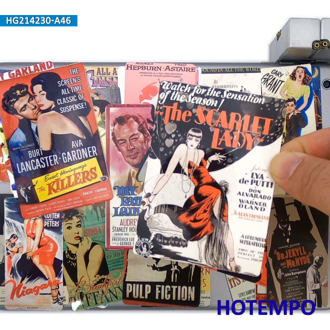 46 pièces vieux film affiche Art rétro autocollant étanche pour Scrapbook cahiers téléphone ordinate