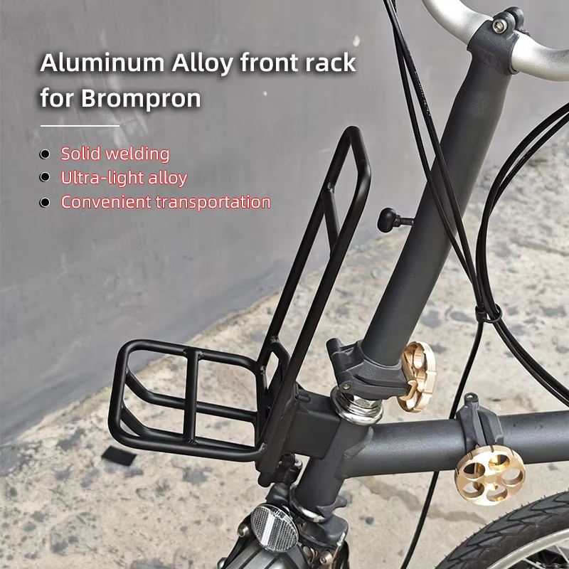 Porte-bagages avant en alliage d'aluminium pour sac de vélo Brompton, étagère avant légère