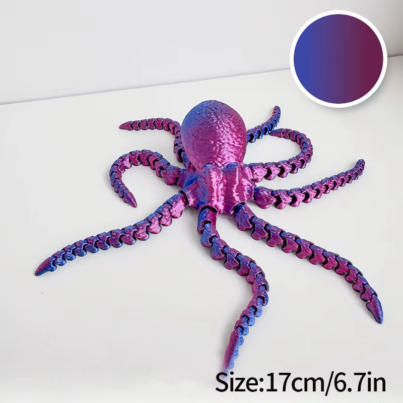 Figurine articulée Cthulhu – Modèle de poulpe imprimé en 3D avec tentacules posables, décor Lovecraf