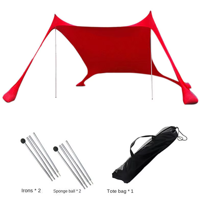 Tente de Camping auvent de plage extérieur UPF50 + tente de plage tout-en-un coupe-vent Portable Cam