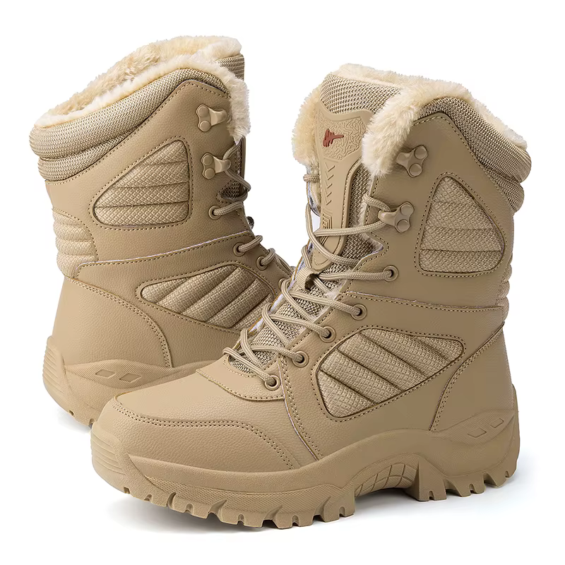 Bottes de neige d'hiver pour hommes, chaussures de randonnée chaudes et antidérapantes, nouvelles ch