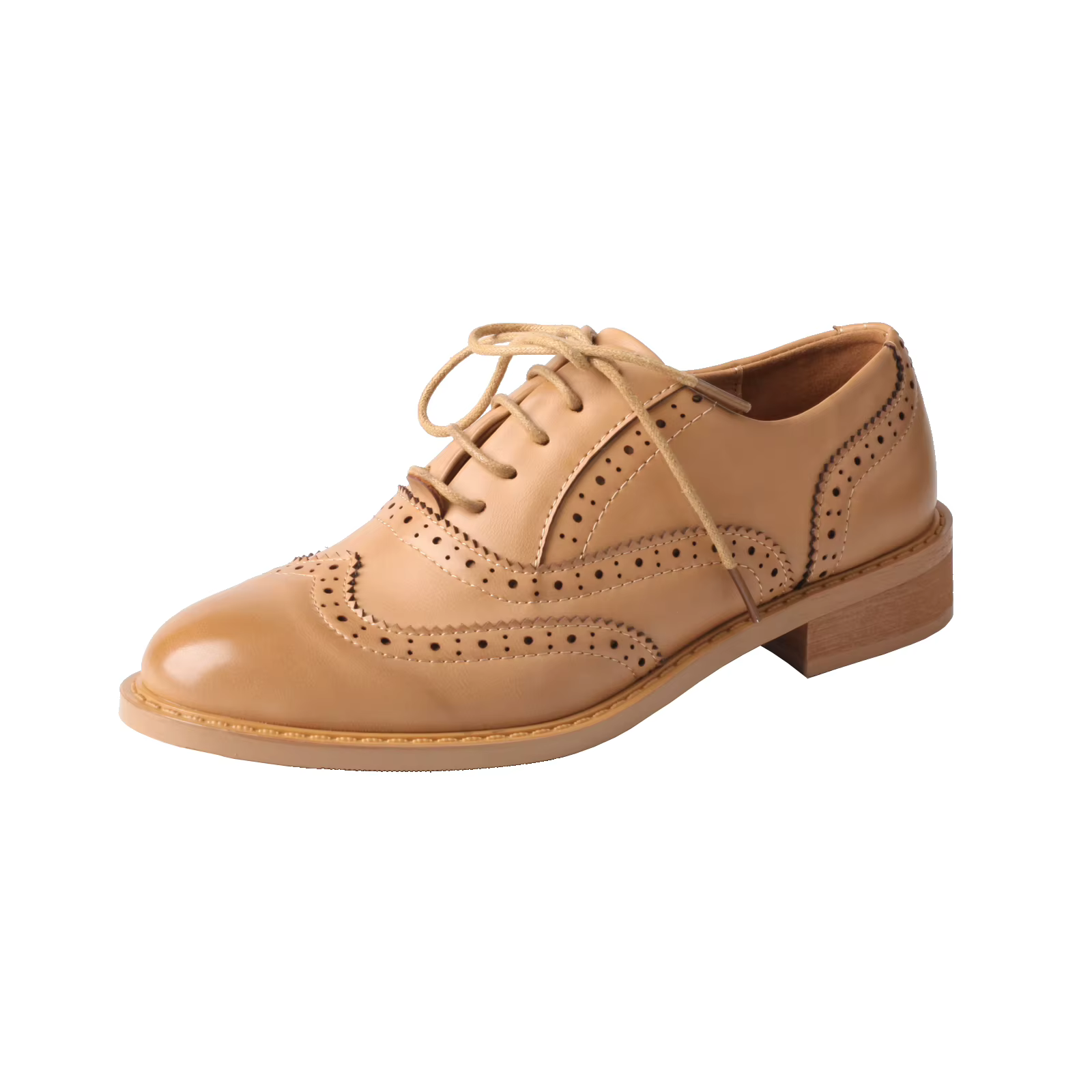 Chaussures en cuir Brogue à lacets pour femmes, talon plat, marque britannique rétro, printemps, été
