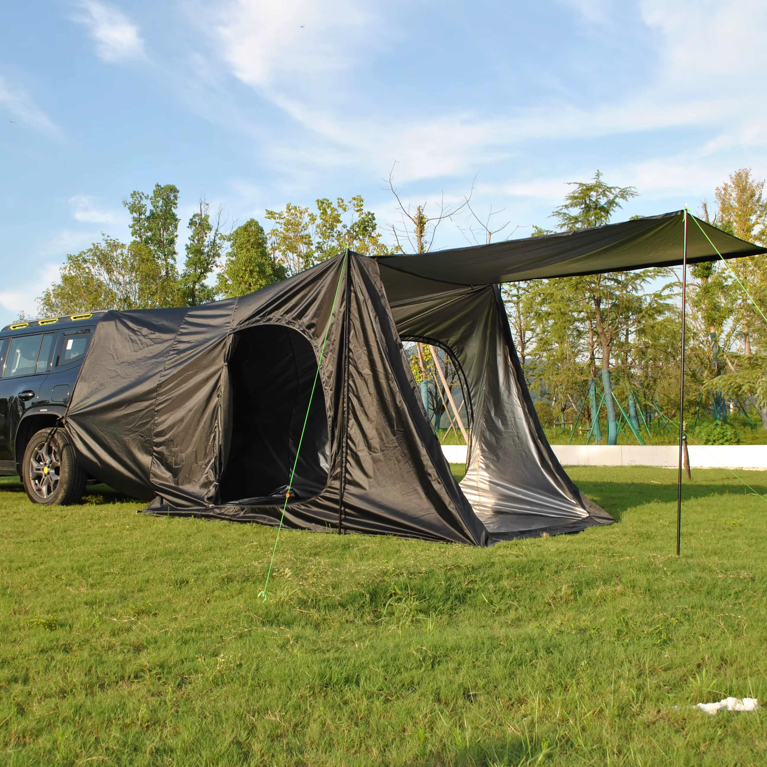 Tente de Camping pour 6 personnes, accessoires de Camping en voiture comprenant clous, sac extérieur