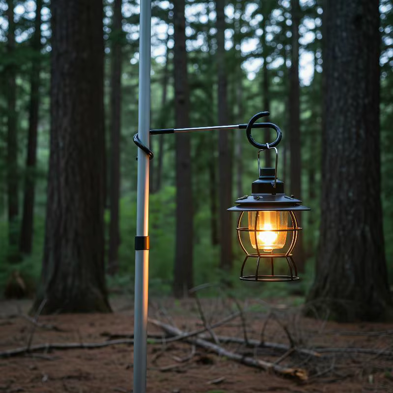 Crochets de poteau de camping, 2 pièces, robustes, réglables, à installation rapide, pour le camping