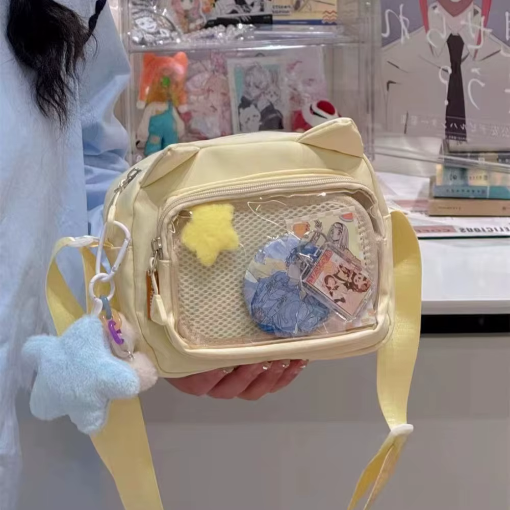 Japonais Harajuku mignon filles Y2K Transparent dessin animé Ita sac Ulzzang poupée sac polyvalent s