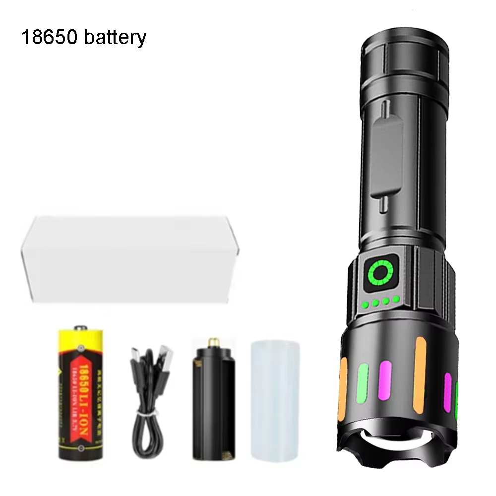 Lampe de poche LED haute puissance 800 W 300000 Lm puissante lampe de poche longue portée Rechargeab