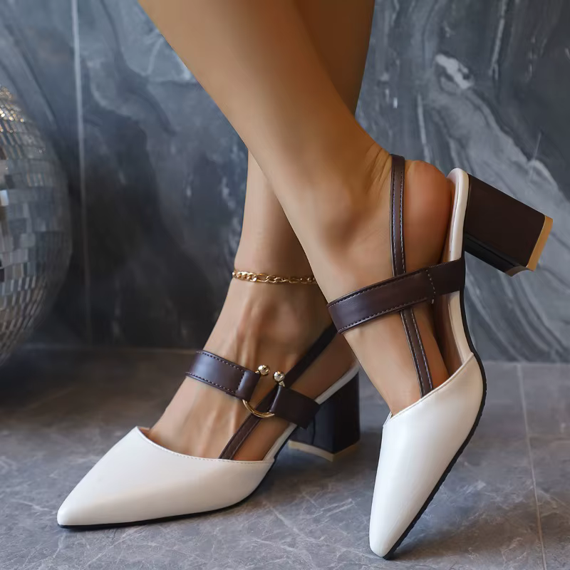 Sandales Chunky de Luxe pour Femmes, Tendances 2025, Talon Bloc Moyen, Effet Miroir, Chaussures Sexy