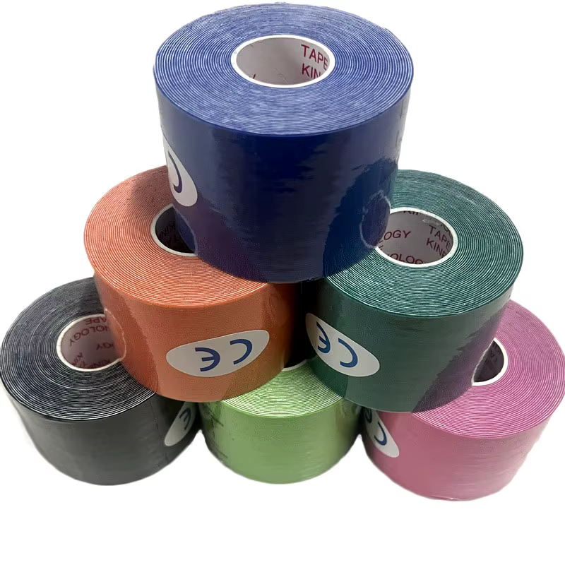 Bande de kinésiologie auto-adhésive en 6 rouleaux, strapping adhésif sport,bande élastique pour le S