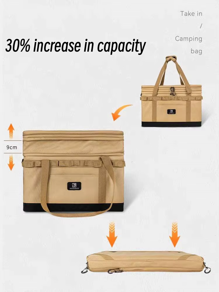 Sac de rangement pour équipement de camping extérieur, grande capacité, pliable, portable, réchaud,