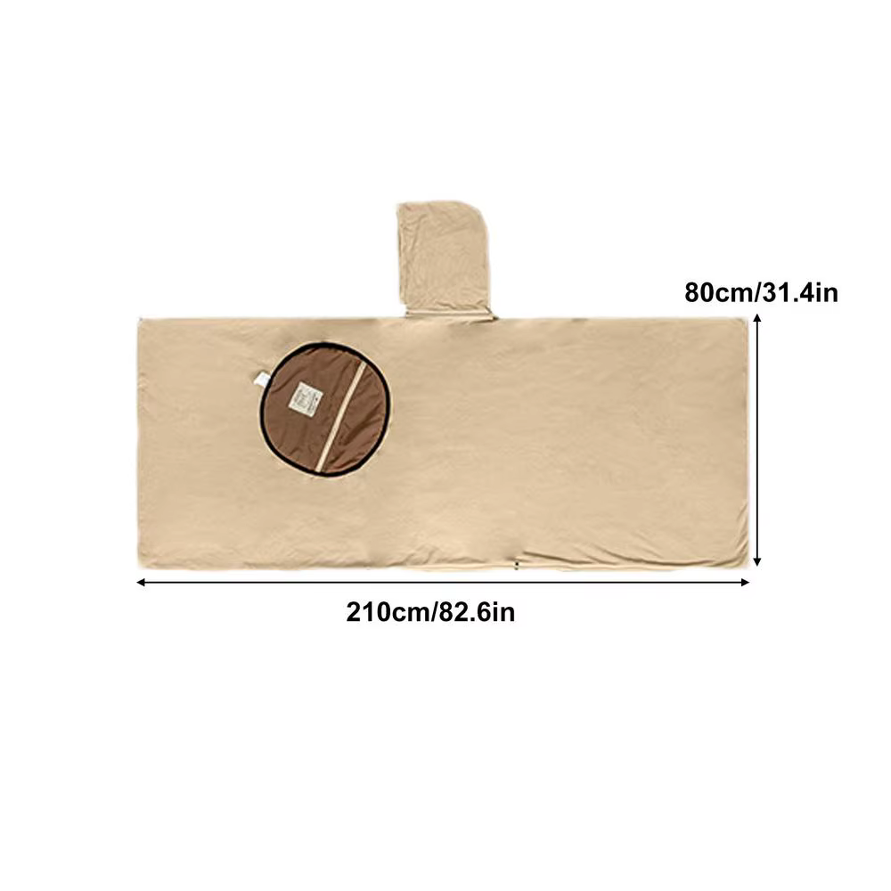 Sac de couchage portable pour le camping, poncho, polaire à bascule, chaud, à capuche, couverture, a