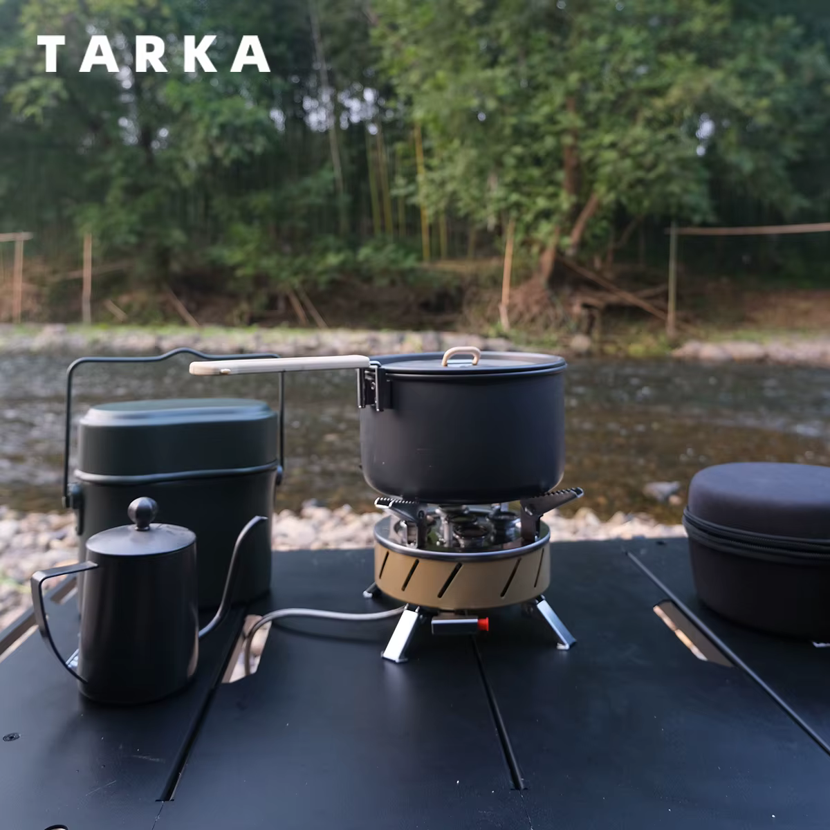 TARKA Camping 5 tête cuisinière à gaz 11800w haute puissance extérieur pliant brûleur à gaz four de