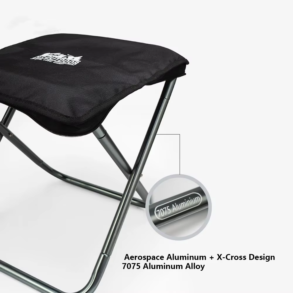 Chaise pliante surdimensionnée, tabouret de pêche portable pour le camping, la randonnée, les voyage