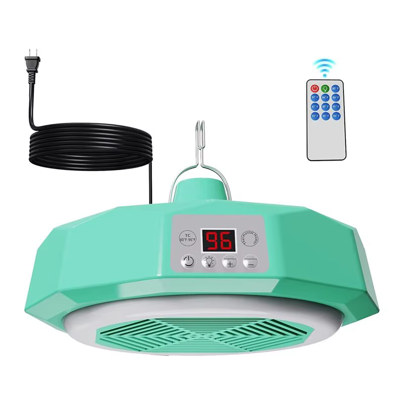 Chauffage de poulailler pour l'hiver, lampe intégrée pour chauffe-poulet, contrôle du thermostat de 